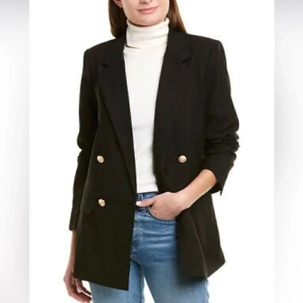 NICHOLAS Black Twill Suiting Blazer Black Size 2 NEW w/ Tags